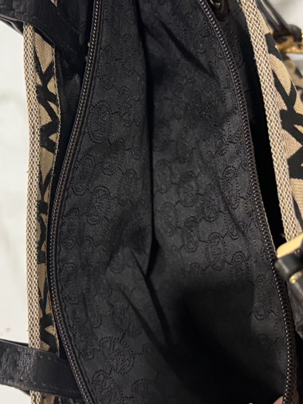 MICHAEL Michael Kors Brown and Black Logo Tote with Gold Hardware - Picture 5 of 8